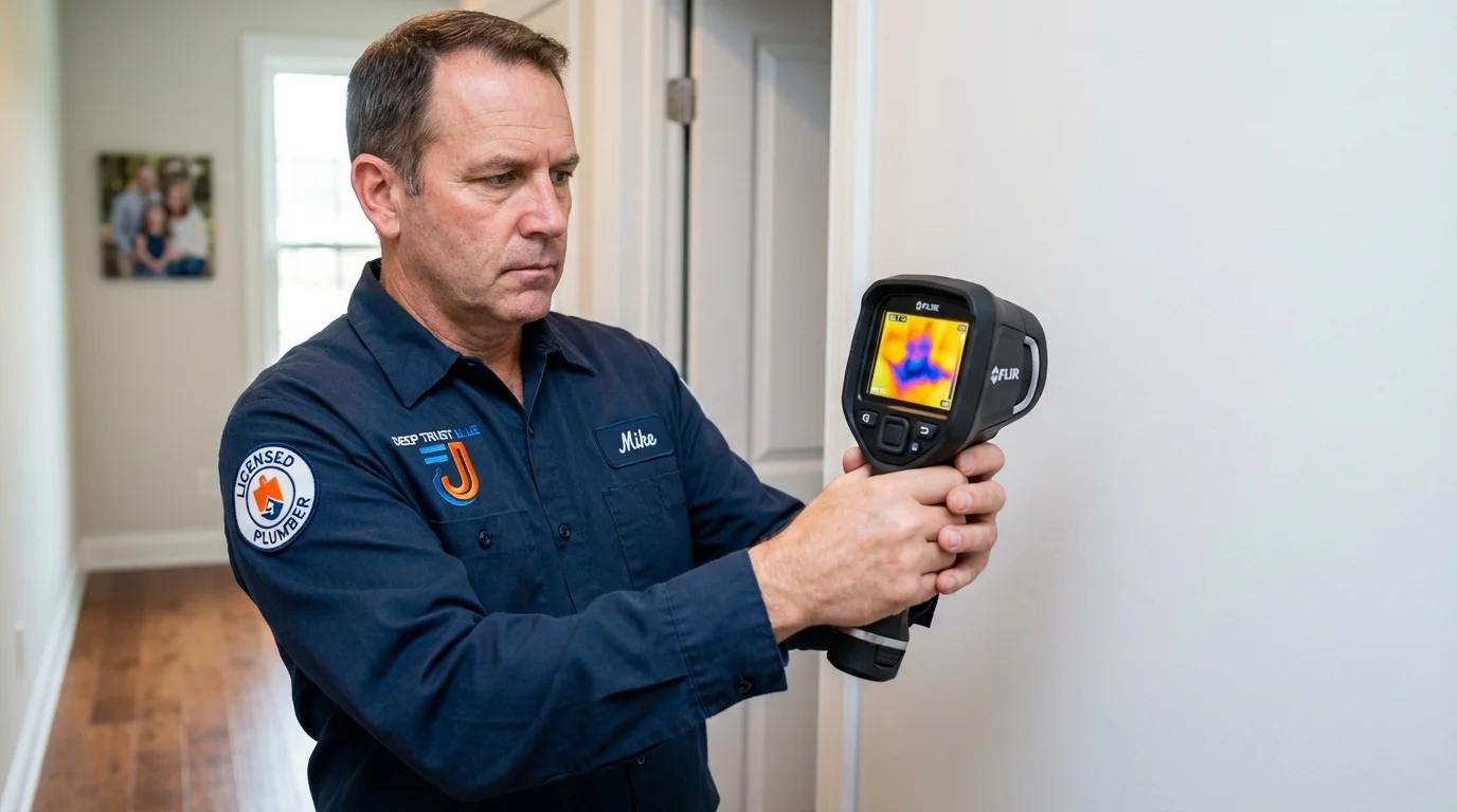 Thermal imaging leak detection by Johns Plumbing LLC in Victor